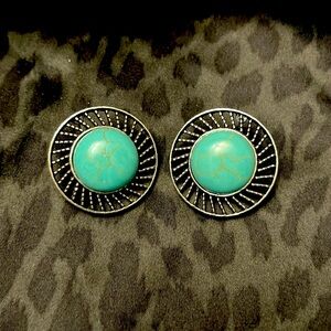 Stealing Silver & Turquoise Earrings